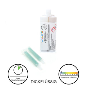2K-Epoxid-Allzweckklebstoff 50 ml Kartusche mit kurzer Verarbeitungszeit in 50 ml Kartusche inkl. 2x Statikmischer