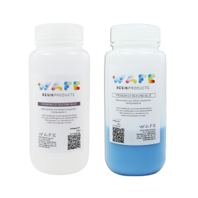 PREMIUM 5.0 Silicone Blue - 2K Abformsilikon aus Silikon Kautschuk 500 g (A 250 g + B 250 g)