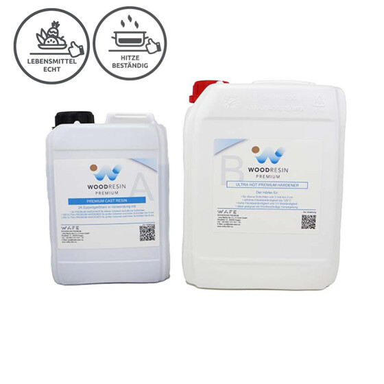 WOODRESIN ULTRA HOT PREMIUM CAST RESIN SYSTEM 12,25 kg (A 5 kg + B 7,25 kg)