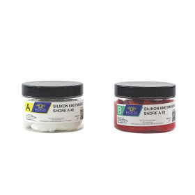 Silikon Knetmasse Rot - Knetsilikon zum Modellieren 300 g (A 150 g + B 150 g)