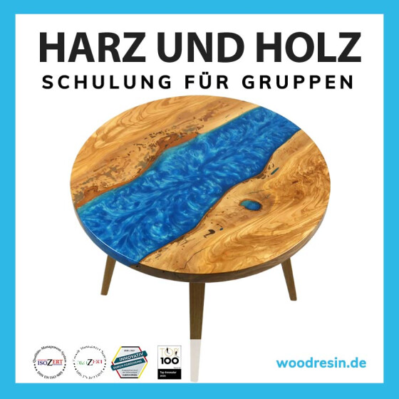 WOODRESIN Schulung Harz und Holz für Gruppen auf Anfrage