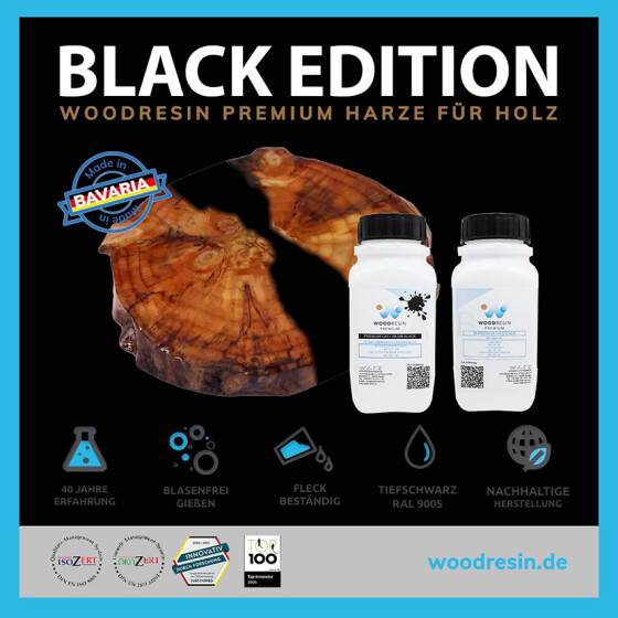 WOORESIN 30 PREMIUM CAST RESIN SYSTEM - BLACK EDITION 0,85 kg (A 550 g + B 300 g)