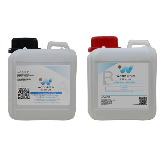 WOODRESIN 40 PREMIUM CAST RESIN SYSTEM 1,55 kg (A 1 kg + B 550 g)