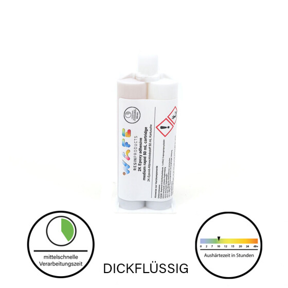 2K-Epoxid-Allzweckklebstoff mit mittelschneller Verarbeitungszeit in 50 ml Kartusche