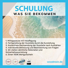 WOODRESIN Schulung Harz und Holz Donnerstag - 18. Dezember 2025 - inkl. Wertgutschein