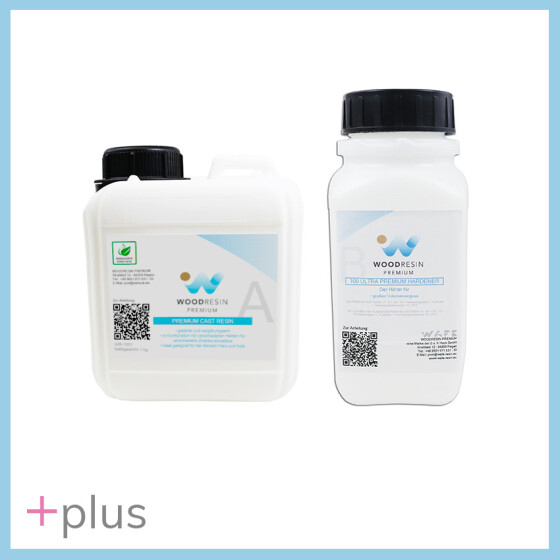 WOODRESIN 100 - PREMIUM CAST RESIN SYSTEM +Plus 1,45 kg (A 1 kg + B 450 g)