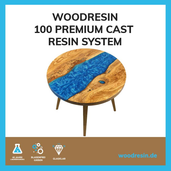 WOODRESIN 100 - BIO ULTRA PREMIUM CAST RESIN SYSTEM 1,45 kg (A 1 kg + B 450 g)