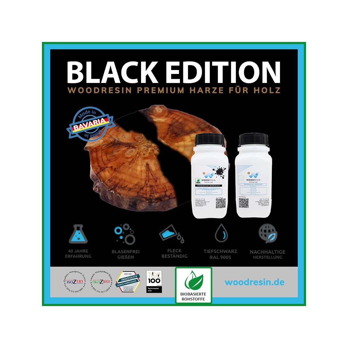 WOODRESIN 30 BIO PREMIUM CAST RESIN SYSTEM - BLACK EDITION