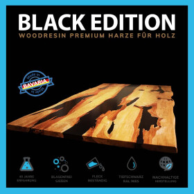 WOODRESIN PREMIUM BIO CAST RESIN SYSTEM - BLACK EDITION - 7,75 kg (A 5,5 kg + B 2,25 kg)