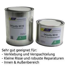Epoxidharzkleber SKputty 8510 - Epoxidharzspachtel farblos für Holzarbeiten